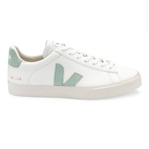 Veja Women's White and Green Sneakers